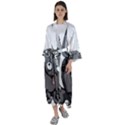 Animal-armadillo-armored-ball- Maxi Satin Kimono View1