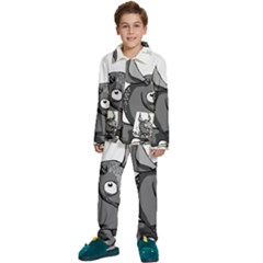 Animal-armadillo-armored-ball- Kids  Long Sleeve Velvet Pajamas Set by 99art