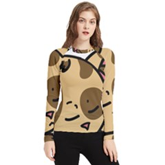 Cat-cartoon-pet-kitten-character Women s Long Sleeve Rash Guard by 99art