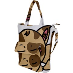 Cat-cartoon-pet-kitten-character Shoulder Tote Bag by 99art