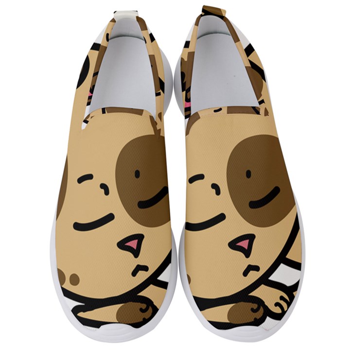 Cat-cartoon-pet-kitten-character Men s Slip On Sneakers