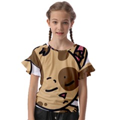 Cat-cartoon-pet-kitten-character Kids  Cut Out Flutter Sleeves by 99art