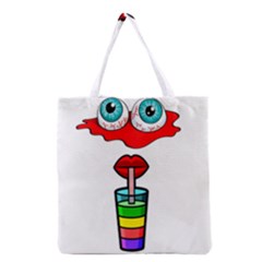 Animation-eyes-cartoon-cute-comic Grocery Tote Bag by 99art