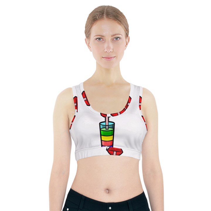 Animation-eyes-cartoon-cute-comic Sports Bra With Pocket