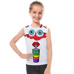 Animation-eyes-cartoon-cute-comic Kids  Mesh Tank Top by 99art