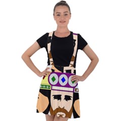 Comic-characters-eastern-magi-sages Velvet Suspender Skater Skirt by 99art