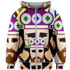 Comic-characters-eastern-magi-sages Kids  Zipper Hoodie Without Drawstring by 99art