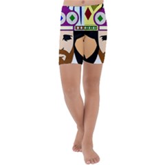 Comic-characters-eastern-magi-sages Kids  Lightweight Velour Capri Yoga Leggings by 99art