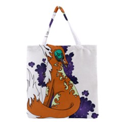 Fuchs-comic-music-wild-animal-cute Grocery Tote Bag by 99art