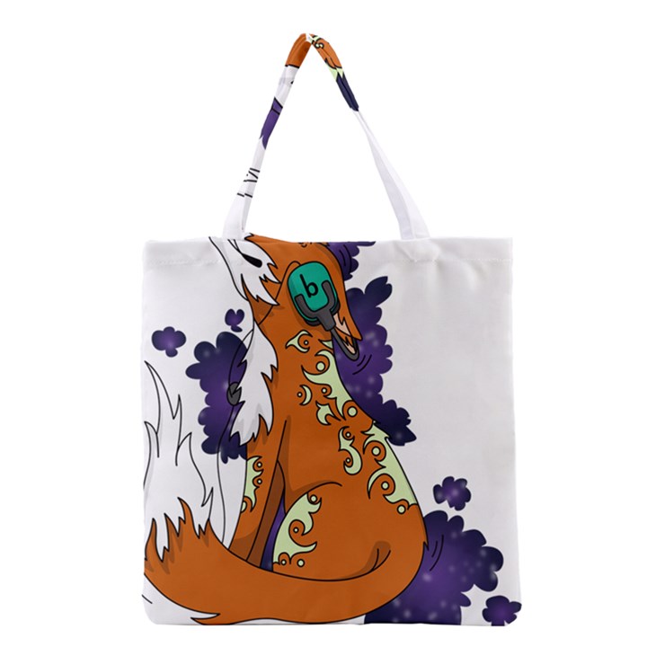 Fuchs-comic-music-wild-animal-cute Grocery Tote Bag