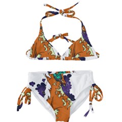 Fuchs-comic-music-wild-animal-cute Kids  Classic Bikini Set by 99art