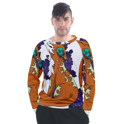 Fuchs-comic-music-wild-animal-cute Men s Long Sleeve Raglan Tee by 99art