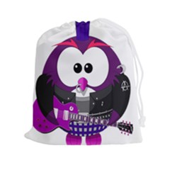 Bird-music-animation-animal Drawstring Pouch (2xl) by 99art