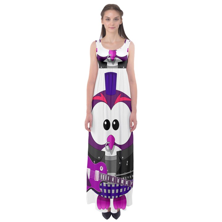 Bird-music-animation-animal Empire Waist Maxi Dress