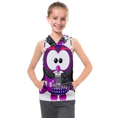 Bird-music-animation-animal Kids  Sleeveless Hoodie by 99art