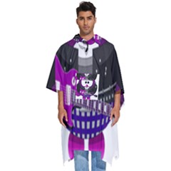 Bird-music-animation-animal Men s Hooded Rain Ponchos by 99art