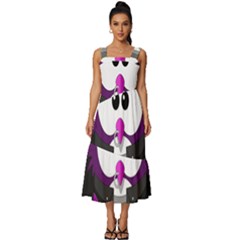 Bird-music-animation-animal Square Neckline Tiered Midi Dress by 99art