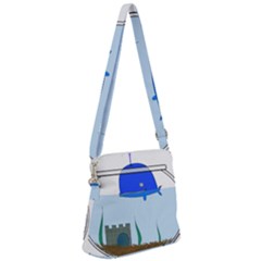 Wal-fish-small-world-lake-sea Zipper Messenger Bag by 99art