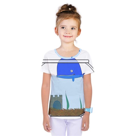 Wal-fish-small-world-lake-sea Kids  One Piece Tee by 99art