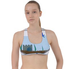 Wal-fish-small-world-lake-sea Criss Cross Racerback Sports Bra