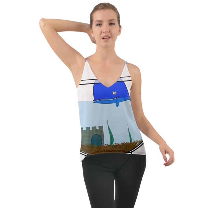 Wal-fish-small-world-lake-sea Chiffon Cami