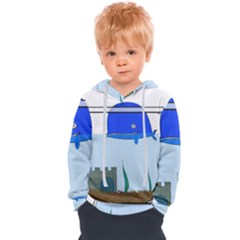 Wal-fish-small-world-lake-sea Kids  Overhead Hoodie by 99art