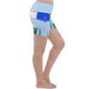 Wal-fish-small-world-lake-sea Lightweight Velour Yoga Shorts View3