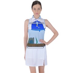 Wal-fish-small-world-lake-sea Women s Sleeveless Polo Tee by 99art