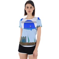 Wal-fish-small-world-lake-sea Back Cut Out Sport Tee