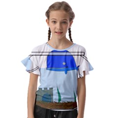 Wal-fish-small-world-lake-sea Kids  Cut Out Flutter Sleeves by 99art