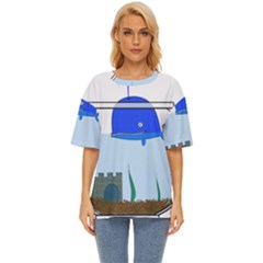 Wal-fish-small-world-lake-sea Oversized Basic Tee by 99art