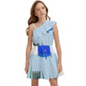 Wal-fish-small-world-lake-sea Kids  One Shoulder Party Dress View1