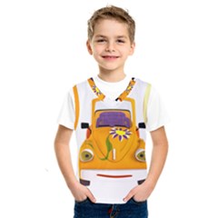 Car-transportation-cartoon-comic Kids  Basketball Tank Top by 99art