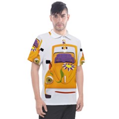 Car-transportation-cartoon-comic Men s Polo Tee by 99art