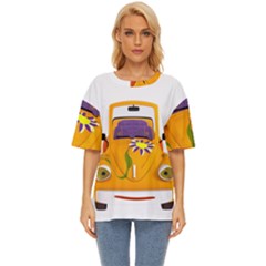 Car-transportation-cartoon-comic Oversized Basic Tee by 99art