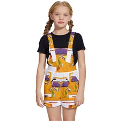 Car-transportation-cartoon-comic Kids  Short Overalls by 99art