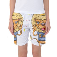 Animation-lion-animals-king-cool Women s Basketball Shorts by 99art