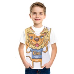 Animation-lion-animals-king-cool Kids  Basketball Tank Top by 99art