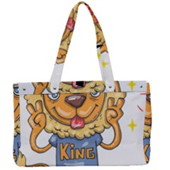 Animation-lion-animals-king-cool Canvas Work Bag by 99art