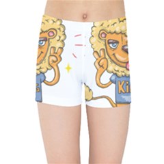 Animation-lion-animals-king-cool Kids  Sports Shorts by 99art