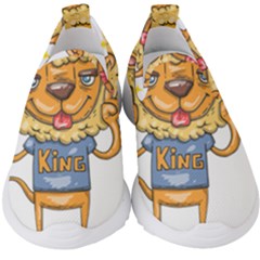 Animation-lion-animals-king-cool Kids  Slip On Sneakers by 99art