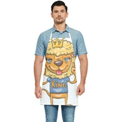 Animation-lion-animals-king-cool Kitchen Apron by 99art