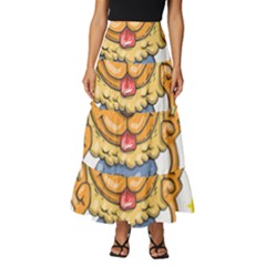 Animation-lion-animals-king-cool Tiered Ruffle Maxi Skirt by 99art