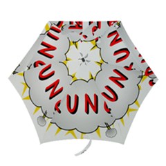 Comic-noise-paleness-explosion Mini Folding Umbrellas by 99art