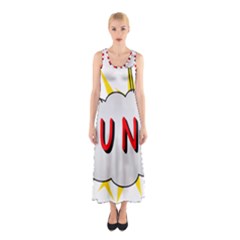 Comic-noise-paleness-explosion Sleeveless Maxi Dress by 99art