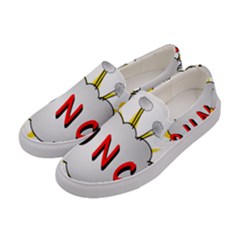 Comic-noise-paleness-explosion Women s Canvas Slip Ons by 99art