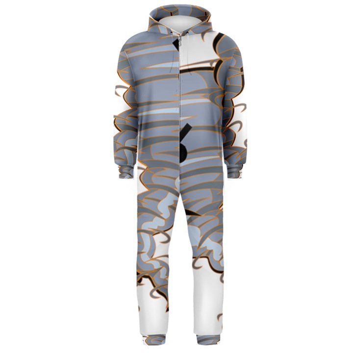 Tornado-twister-angry-comic Hooded Jumpsuit (Men)