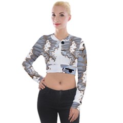 Tornado-twister-angry-comic Long Sleeve Cropped Velvet Jacket by 99art