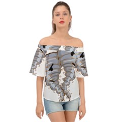 Tornado-twister-angry-comic Off Shoulder Short Sleeve Top by 99art