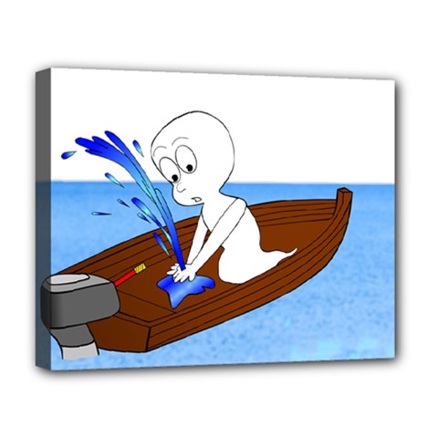 Spirit-boat-funny-comic-graphic Deluxe Canvas 20  X 16  (stretched) by 99art